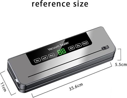 Machine à emballer sous vide portable 5 en 1, puissante machine à emballer sous vide les aliments frais, machine à emballer les aliments humides/secs, 30 sachets sous vide rapides inclus (noir) - Nail Gallerys