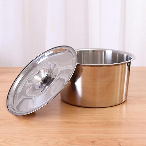 3 Pièces Bol Profond En Acier Inoxydable Avec Couvercle - Récipient Assaisonnement Cuisine - Bol À Condiments Pour Sel, Poivre, Épices, Soupe, Salade, Porridge, Collations - Taille 16X16X9 Cm - Nail Gallerys