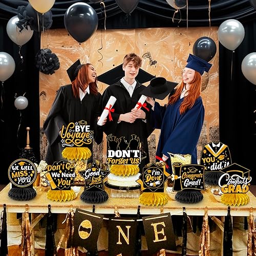 Kaxulvoblig Décorations de Remise des Diplômes,9pcs Graduation Party Honeycomb Decorations Graduation for Ournitures de fête de Remise de Diplôme 2025 - Nail Gallerys