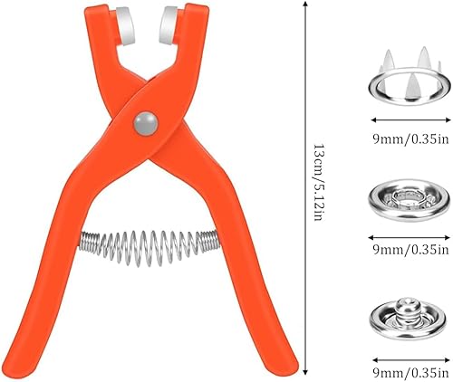 Boutons-Pression en Metal, 100 pcs boutons-pression avec pinces, boutons métalliques sans couture, Attaches Pression à Œillets, pour Porte-Feuille, Vêtements, Artisanat, multicolore - Nail Gallerys