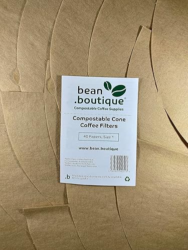 bean.boutique 40 filtres à café biodégradables vides en papier non blanchi, sans plastique, taille 4, 4 à 12 tasses - Nail Gallerys