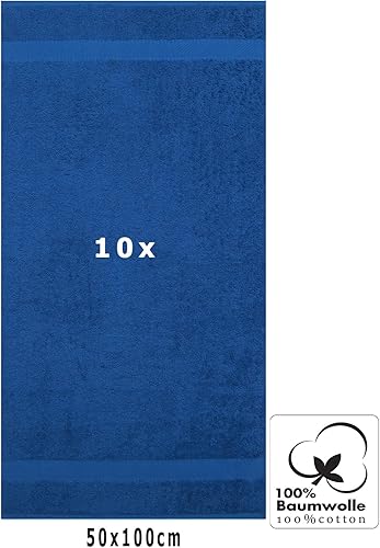 Betz Lot de 10 Serviettes de Toilette Palermo Taille 50x100 cm 100% Coton Couleur Rose - Nail Gallerys