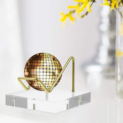 Cabilock 4 Pièces Base De Spécimen De Minerai Présentoir D'objets De Collection Porte-sphère Support Acrylique pour Pierres Support De Boule De Cristal Support D'agate Petit Métal Chevalet - Nail Gallerys