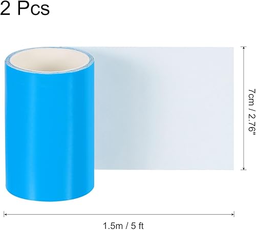 QUARKZMAN Kit de réparation de Patch Gonflable 3 po x 5 pi, 2 pièces Bandes de réparation en TPU pour Piscine pour Matelas pneumatique, Maison Gonflable, Piscine, Bleu - Nail Gallerys