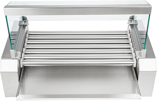 Royal Catering Hot Dog Grill Hot Dog Machine à hot dog (7 rouleaux, espace pour 12 saucisses, 1400 W, 2 zones de chauffage, acier inoxydable) Argent - Nail Gallerys