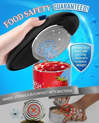 Ouvre Boite Electrique Ouvre les Boîtes Rondes et Carrées de Toutes Tailles, Ouvre Boite sans Bords Tranchants, pour les Personnes âgées, les Patients Souffrant d'arthrite et les Cuisiniers - Nail Gallerys