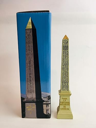 Reproduction Monuments de Paris - Motif obélisque de la Place de la Concorde de Paris - Taille Moyenne 18 CM - Matiere résine - Nail Gallerys