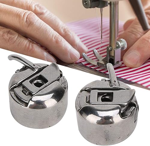 2pcs Boîtier de canette de Machine à Coudre, Accessoires de Machine à Coudre de boîtier de canette en Acier Inoxydable pour Chanteur - Nail Gallerys