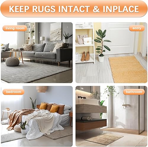 Rug Grippers, Anti Derapant Tapis 16 Pièces, Tapis Antidérapants pour Tapis, Tapis Carrés, pour Cuisine, Salle de Bain, Bureau, Planchers de Bois Franc, Tapis - Nail Gallerys