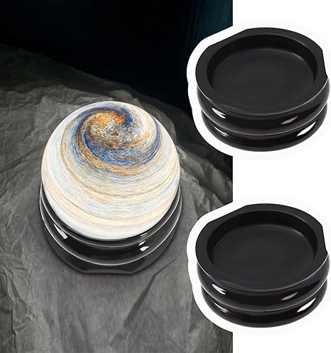 Create idea 10pcs Présentoir Bases Sphère Stands Support de Boules de Cristal pour 2.5-5cm Gamme Sphère Home Office Décoration de Bureau 2.7x1.15cm Plastique, Noir - Nail Gallerys