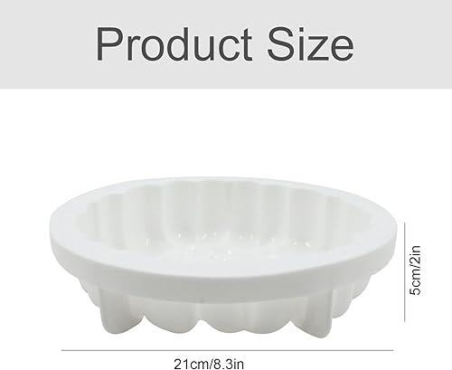 Moule Silicone GâTeau Forme CœUr - 3d Grand Outil Cuisson Mousse Pour Chocolat, Bonbons, GeléE, Brownis, GlaçOns, GâTeaux, Blanc, Dessert, PâTisserie, Baking Outil, 21 X 4,5 Cm - Nail Gallerys