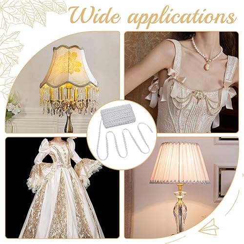 MAYJOYDIY 20m Bordure Métallique en Forme de Vague Dorée en S 10mm Polyester Décorative Ruban de Dentelle Artisanale pour Cadeau Fabrication de Bijoux Costume Bricolage Décoration - Nail Gallerys