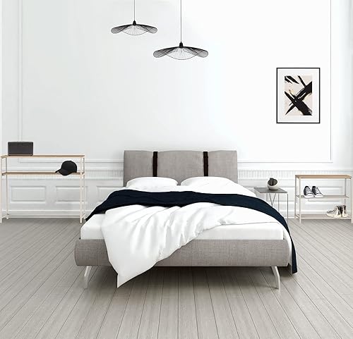 Box and beyond Console Ludwig - Métal Beige et Effet chêne - 2 étagères - 100x80x30cm, 50180 - Nail Gallerys