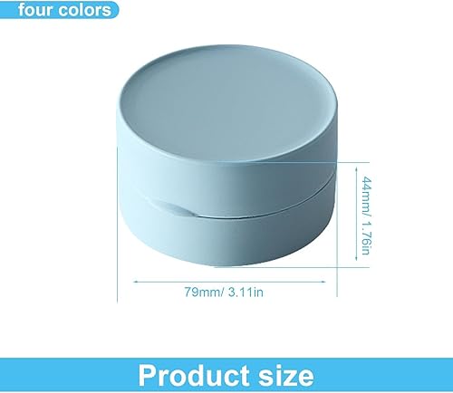 HASLED 4 Boîtes à Savon Rondes 8cm avec Couvercle Hermétique - Lot Multicolore pour Voyage, Salle de Bain, École - Nail Gallerys