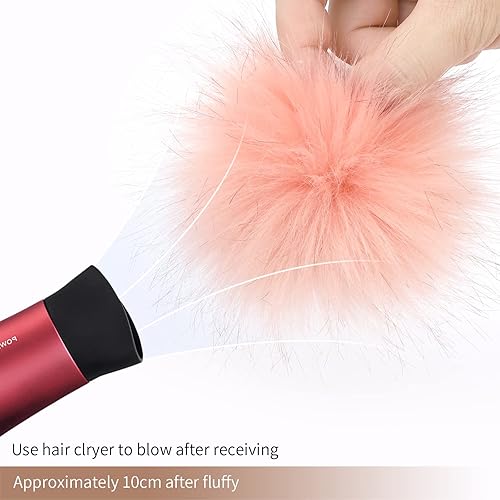 COCHIE Lot de 20 pompons en fourrure synthétique de 10 cm avec boucle élastique amovible - Accessoires pour chapeaux, chaussures, écharpes, sacs, porte-clés (10 couleurs) - Nail Gallerys