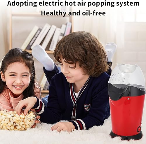 Machine à Popcorn, Portable Pop Corn à Air Chaud, Chaud Machine à Pop-corn Sans Huile Comprend Un Grand Couvercle Transparent Tasse à Mesurer Fabricant De Collations Santé, Rouge(#1) - Nail Gallerys