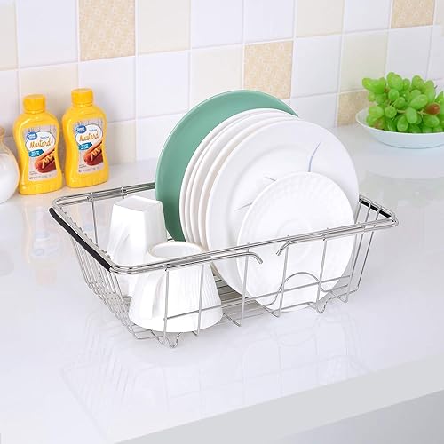 Toplife-Égouttoir d'évier réglable en acier inoxydable, panier de rangement pour légumes et fruits - Nail Gallerys