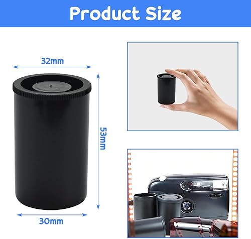 MININUSI 30 PCS Boîte à Film Plastique avec Couvercle, Boîtes de Pellicule Photo Étanche, Mini Boîtes de Rangement, Boîte de Film Vide pour Pièces de Monnaie, Epingles, Clés, Films, Pièces (53*32mm) - Nail Gallerys