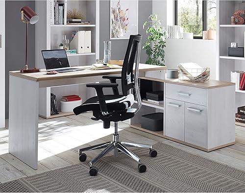 Stella Trading ROMANCE Buffet en mélèze de Sibiu / chêne San Remo - commode de style campagnard avec beaucoup d'espace de rangement pour votre salon - 140 x 88 x 46 cm (L/H/P) - Nail Gallerys