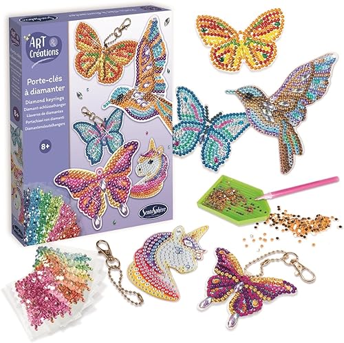 Art & Creations Porte-CLES A DIAMANTER, Enfant, Multicouleurs - Nail Gallerys