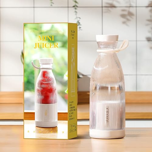 Mélangeur pour shakes et smoothies, mélangeur de 300 ml rechargeable par USB, machine à smoothie avec lames ultra tranchantes et flacon mélangeur pour , salle de sport, bureau - Nail Gallerys
