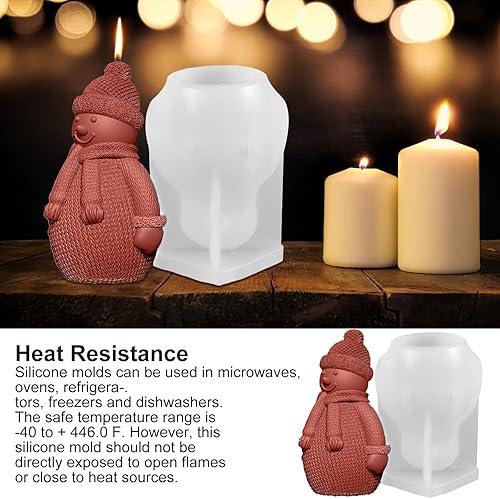 HENGBIRD Moule À Bougie Bonhomme De Neige, Moule Silicone De Noel, Moule À Bougie en Silicone De Noël, Moule À Savon en Silicone Bougie 3D pour Les Mariages De Fête Décoration De Noël - Nail Gallerys