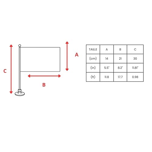 Mini Drapeau Ventouse France en Polyester 14x21cm - Nail Gallerys