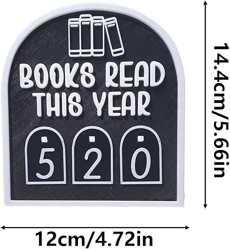 Book Shelf Counter, Reading Tracker Ornament, Books Read Display, Modern Acrylic Design Up to 999 Count for Home, Offices, Dorm, Library, Study, Women, Men, 4.72x5.67x1.97 inches - Nail Gallerys