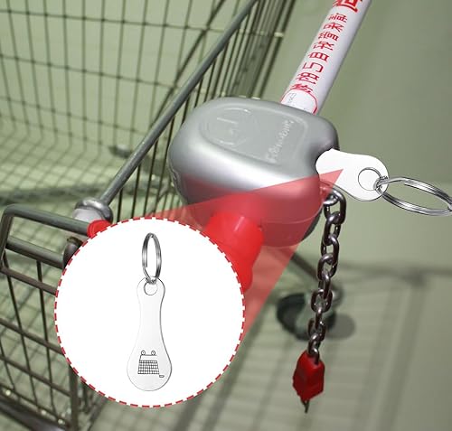 jatimdotin 4 Pièces Caddie Jeton Caddie, Universel Puce pour Caddie, Acier Inoxydable Clé en Forme de Jeton pour Les Gadgets de Commodité du Panier - Nail Gallerys