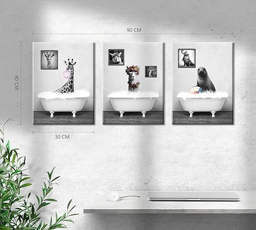 Piy Painting Set de 3 Impression sur Toile Décoration de Danseurs de Ballets, Noir et Blanc Tableaux Déco Muraux, Tableau sur Toile Oeuvre Encadrée Art Mural pour Les Cadeaux d’Anniversaire 30x40cm - Nail Gallerys