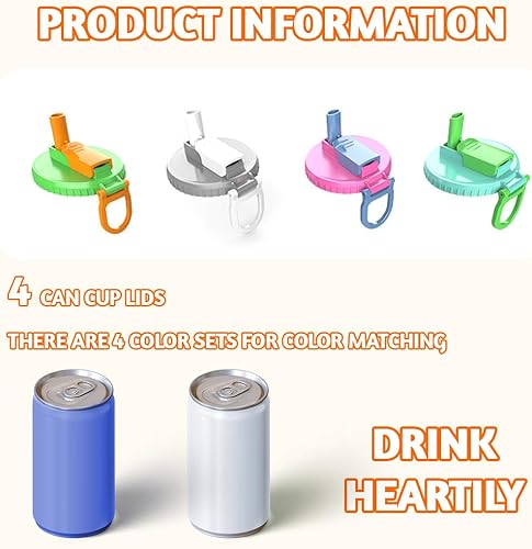 Lot de 4 Couvercle Pour Canettes, Couvercle de Canette de Soda en Plastique, Bouchon Canette, Couvercles Pour Canettes de Cola soda Réutilisables, Compatible avec Plupart des Canettes de Boisson - Nail Gallerys