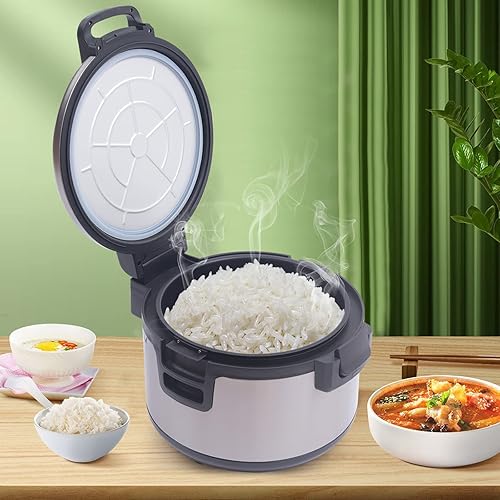 Chauffe-riz 19 l - Isolation efficace - Avec cuillère à riz - Pot intérieur antiadhésif - Double réglage de la température - Économie d'énergie - Maintien au chaud - 100 W 220 V - Nail Gallerys