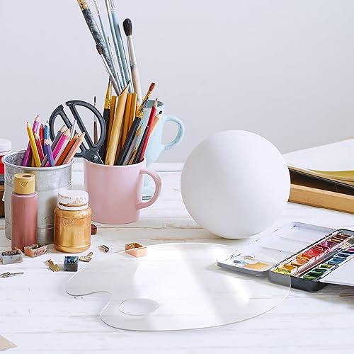 Relaxdays Palettes de Peinture, Lot de 10, en Acrylique, 15 x 25 cm, Plateaux pour mélange des Couleurs, Transparentes - Nail Gallerys