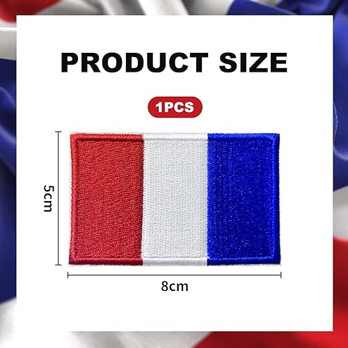 QFEHTHSK Patch Drapeau Français 1 Pièce, Patch De Broderie, Patch De Couture, Patch De Réparation De Vêtements, Patch Créatif À La Mode, Peut Être Utilisé pour Les Vêtements, Sacs À Dos, Chapeaux - Nail Gallerys