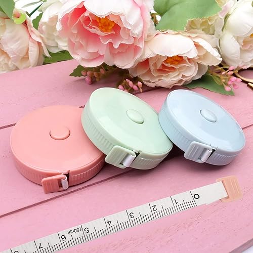 3 Pièces Metre Ruban Couture, 1.5m Metre Couture Souple Ruban à Mesurer Rétractable Pour Regime Couture Tailleur Couturiere - Nail Gallerys