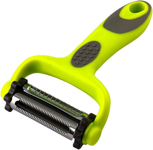 Aiqeer 2 Pièces Éplucheurs Multifonction 3 en 1, Éplucheur de Légumes, Éplucheur de Fruits, Éplucheur Pivotant, Éplucheur Rotatif, Éplucheur de Carottes, Éplucheur de Pomme de Terre (Vert) - Nail Gallerys
