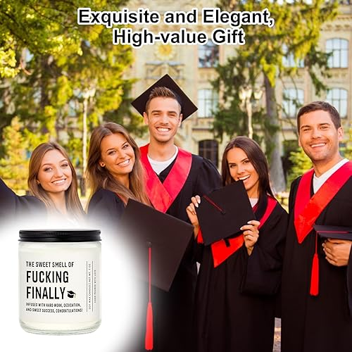 Cadeaux amusants de remise de diplôme pour elle et lui, bougies parfumées à la lavande de 198,4 g, cadeaux de remise de diplôme pour l'université, le lycée, la maîtrise, le doctorat, l'université - Nail Gallerys