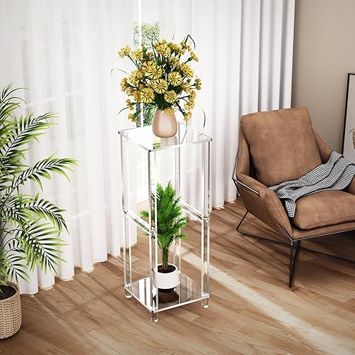 solaround Étagère Bibliothèque en acrylique, Organisateur de Rangement de Cuisine (2 Niveaux Transparente) - Nail Gallerys