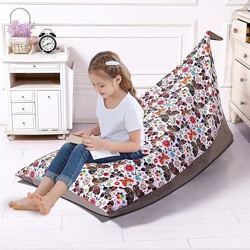 Everfunny Enfant Peluche Sac Haricots Pouf en Forme d'animal en pour Enfants, Adolescents et Adultes Extra Large Velours Super Doux Housse de Coussin - Nail Gallerys