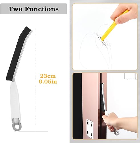 2 brosses de Nettoyage pour espaces colorées,Brosse à Poils durs pour Nettoyer Les Interstices,Pince à épiler pour ramasser Les Cheveux,Brosse multifonctionnelle pour Salle de Bains,Cuisine,carrelage - Nail Gallerys