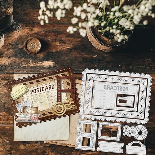 UNICRAFTALE 25Pcs Matrice de Découpe Métal de Cadre Floral en Dentelle pour la Fabrication de Cartes de Vœux de Mariage de Bordures de Pochoirs de Gaufrage de Papier pour Album de Scrapbooking - Nail Gallerys