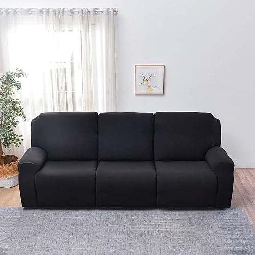 Housse Canapé Relax 3 Places, Housse de Fauteuil Inclinable en Extensible 8 Pièces Housse de Fauteuil Relax Inclinable Electrique, Couverture de Chaise Canapé Relax avec Poche ( Color : #11 , Size : 3 - Nail Gallerys