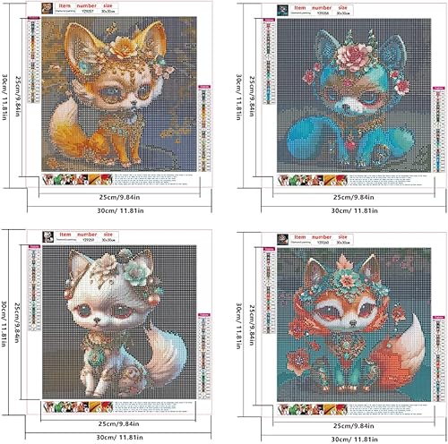 DCIDBEI Diamond Painting Chat Lot de 4 30x40 cm Broderie Diamant Chat AI Diamond Painting Chat Enfant Peinture Numero Adulte Chat Tableau Diamant Kit Complet Adulte Chat Diamond Painting Enfant Fille - Nail Gallerys