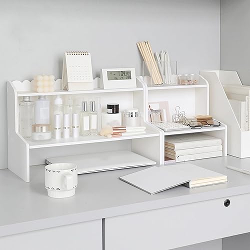 soobu Étagère de Bureau en Bois, Gain de Place, Protection de l'environnement, Anti-poussière, Organisateur d'étagère de Bureau, Multicouche, Poinçon, Amovible, Facile pour Les - Nail Gallerys