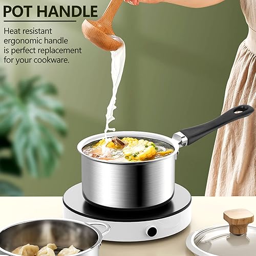 Dytabepl Poignée en bakélite noire pour poêle, casserole, ustensiles de cuisine - Nail Gallerys