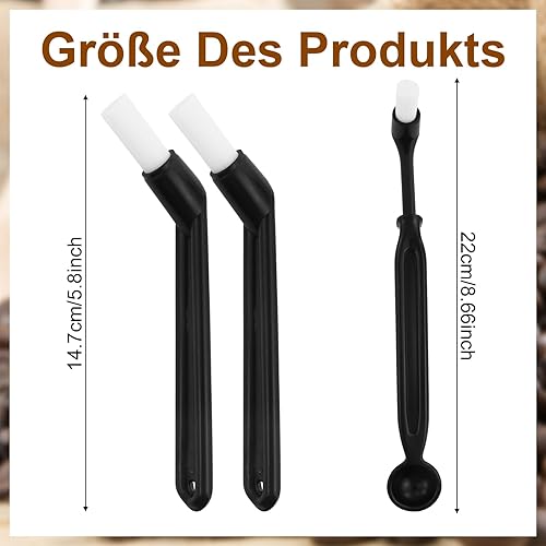 Lot de 5 brosses de nettoyage pour café expresso avec 1 brosse de nettoyage à double tête pour la maison, le bureau (noir) - Nail Gallerys