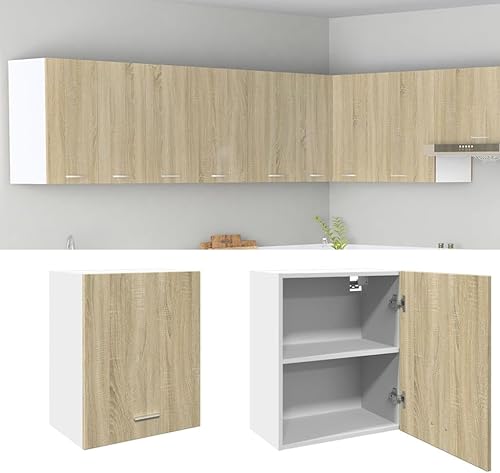 vidaXL Armoire Murale Lyon chêne Sonoma 50x31x60 cm - Nail Gallerys