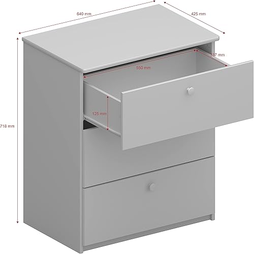 Steens for Kids Kommode Commode, Bois, pin Blanc lasuré, Normal - Nail Gallerys