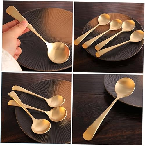 ABOOFAN 2 Pièces Cuillère En Cuivre Pur Faite À La Main Vaisselle De Maison Cuillères En Cuivre Épaissi Cuillères À Bouillie Simples Cuillères Simples Cuillères De Service En Cuivre - Nail Gallerys