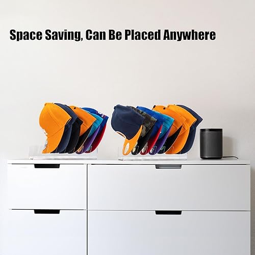 Porte Casquette - Organisateur de Casquettes de Baseball Organisateur de Casquettes de Baseball et présentoir en Acrylique - Table Hat Racks Organizer Peut contenir jusqu'à 7 chapeaux - Nail Gallerys